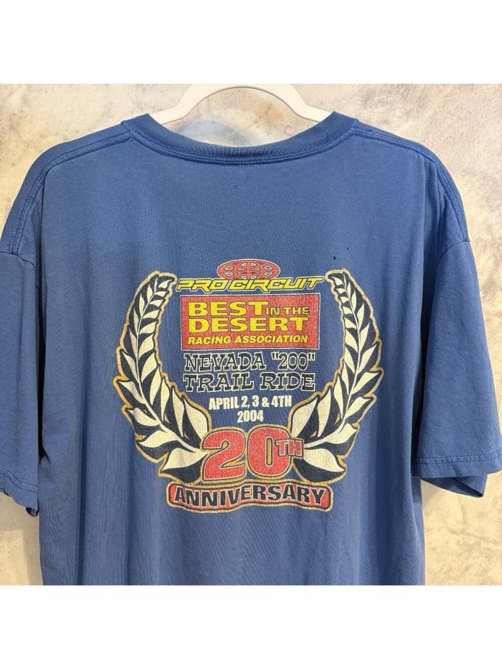 Vintage Pro Circuit Desert Racing T Shirt Blue Y2k 2004 Mens XL